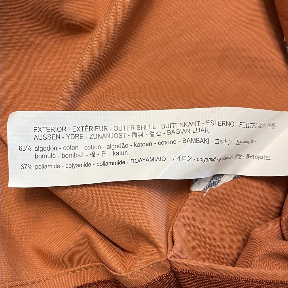 ZARA Trench Coat Contrasting Belt Size Small Single Button Notched Collar Orange - Picture 13 of 16